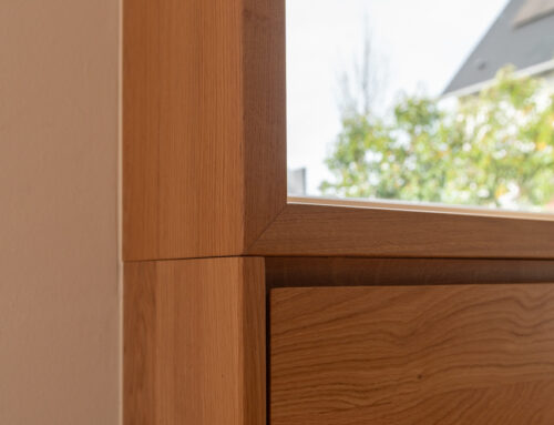 Sitzfenster in Eiche Kantendetails